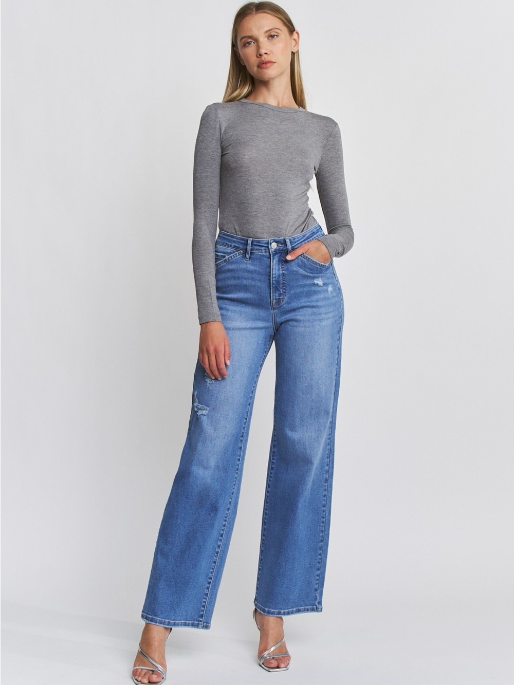 Mica Denim Tummy Control wide leg Jean - NWT